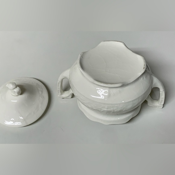 1920s Vintage 2 Handled Lidded MOUNT CLEMENS VOGUE Pottery Sugar Bowl - Picture 12 of 14